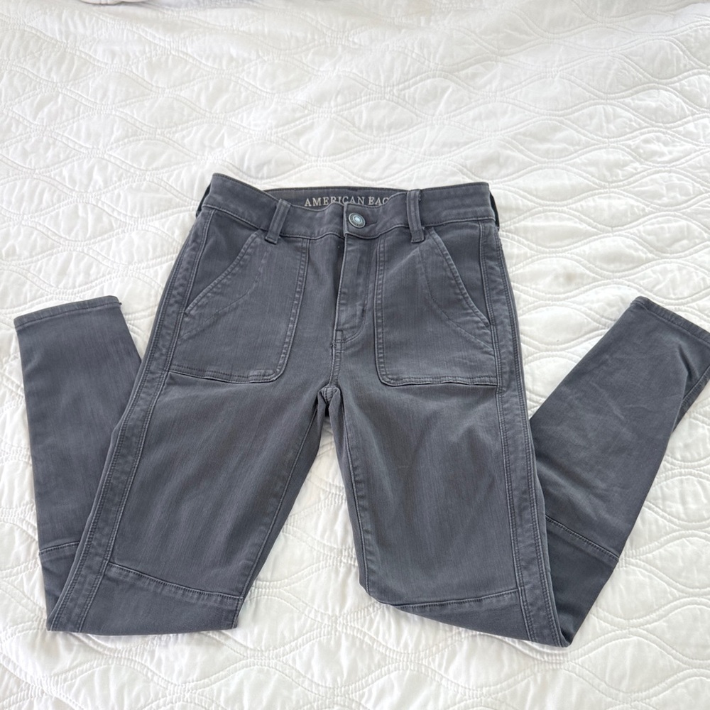 American Eagle Outfitters Next level stretch Gray Jeans - Picture 3 of 8